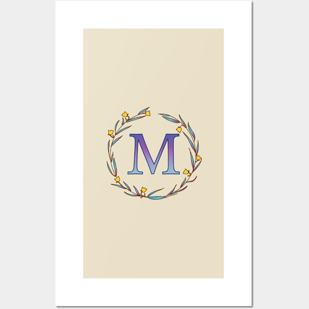 Monogram, letter M Wall Art by Slownessi